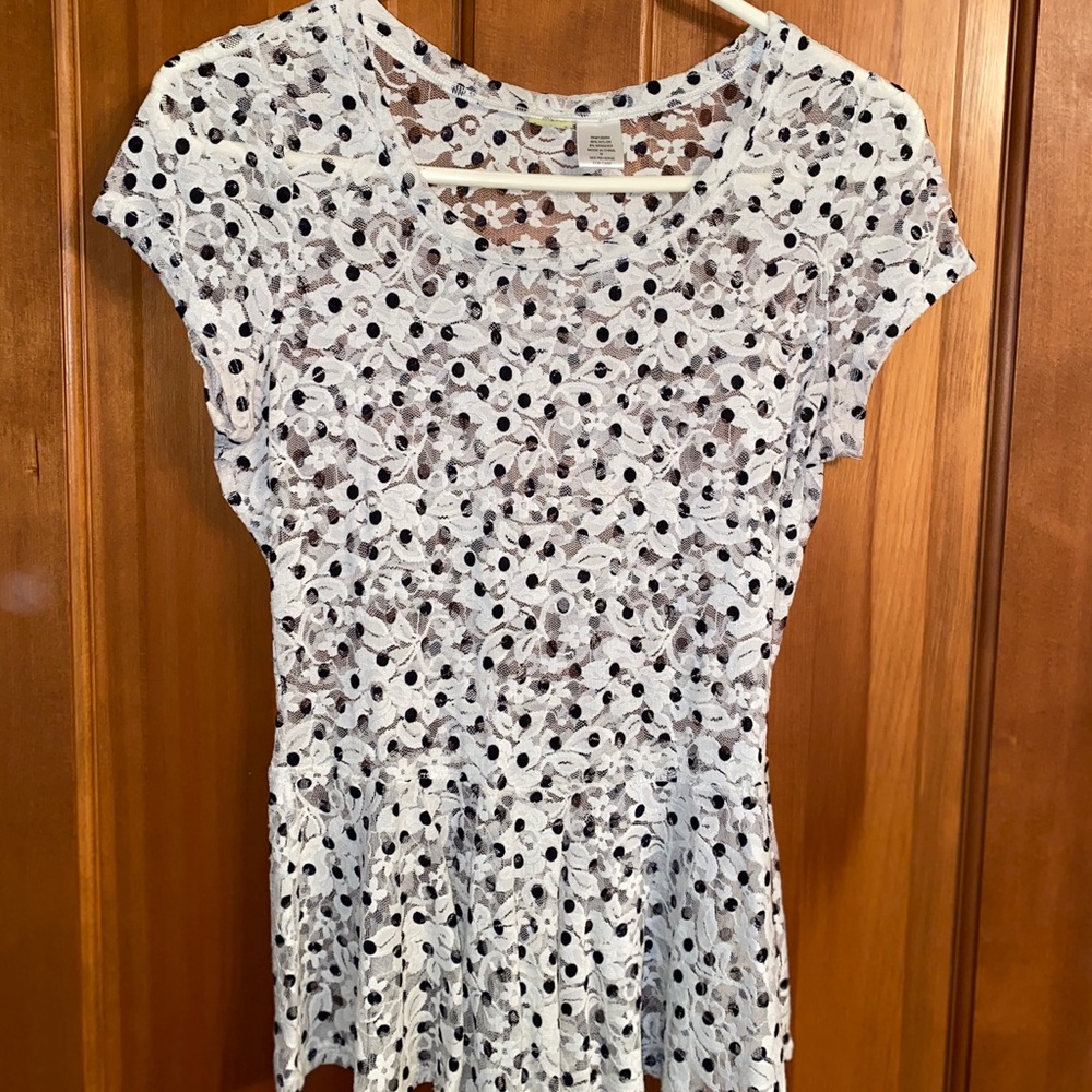 Peplum lace dress top